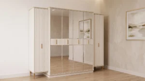 Шкаф Элен, 6-ств., крем, Fortuna Home