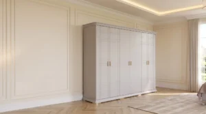 Шкаф Нэнси, 6-ств., серый платинум, Fortuna Home