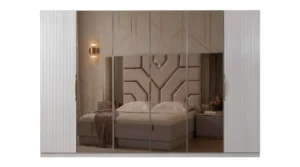 Шкаф Ницца luxury, 6-ств., мокко, Fortuna Home
