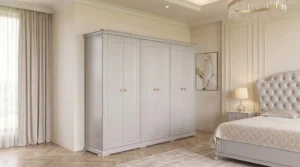 Шкаф Мия, 6-ств., платина, Fortuna Home